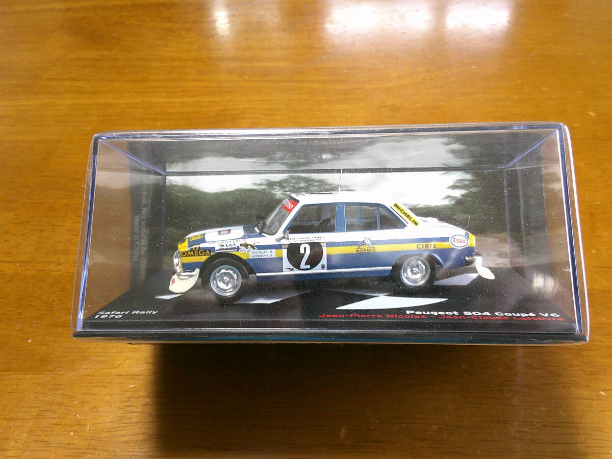 デアゴスティーニ 1/43 「 プジョー 504 クーペ V6 」 #2 サファリラリー1976y・送料 500円(レターパック発送)未開封品拍卖