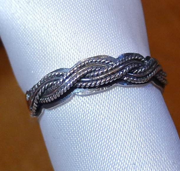 SR1753 指輪シルバー925刻リング 21号 ロープデザイン 送料無料拍卖