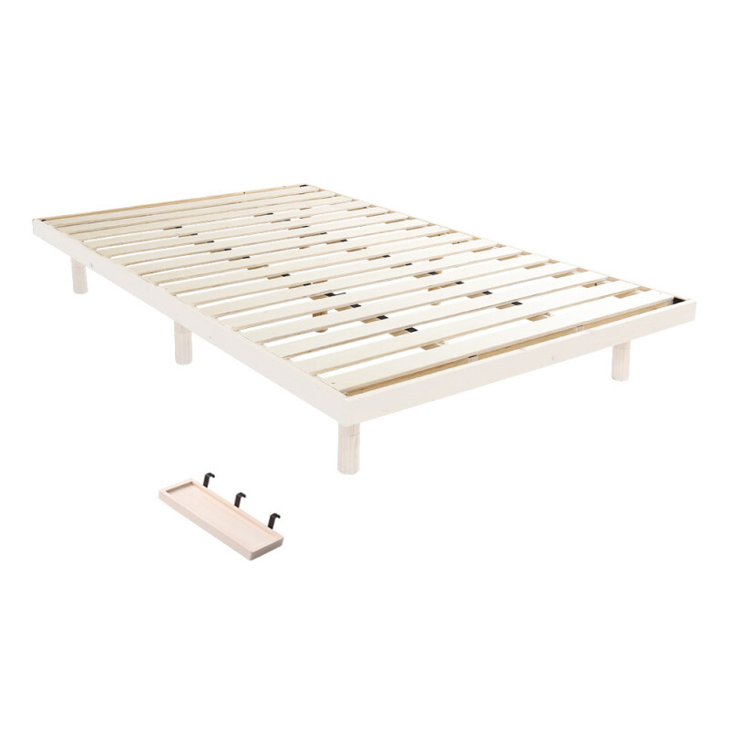 【簡易宮セット】パイン材高さ3段階調整脚付きすのこベッド(セミダブル)【Lilitta-リリッタ-】 LPS-TN-01SD-WHW ホワイトウォッシュ拍卖
