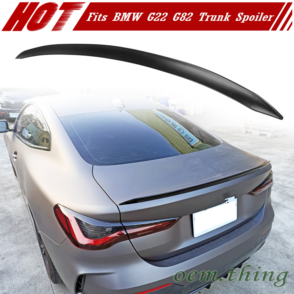 未塗装の素地 2020-2024 BMW 4シリーズ G22 G82 M4 クーペ エアロ リアスポイラー トランクスポイラー OE TYPE ABSの材質拍卖