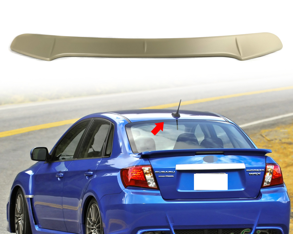 *在庫有* 2008-2014 スバル 3代目GV系 インプレッサ WRX STI セダン エアロ 未塗装の素地 リアガラス ルーフスポイラー D TYPE FRPの材質拍卖