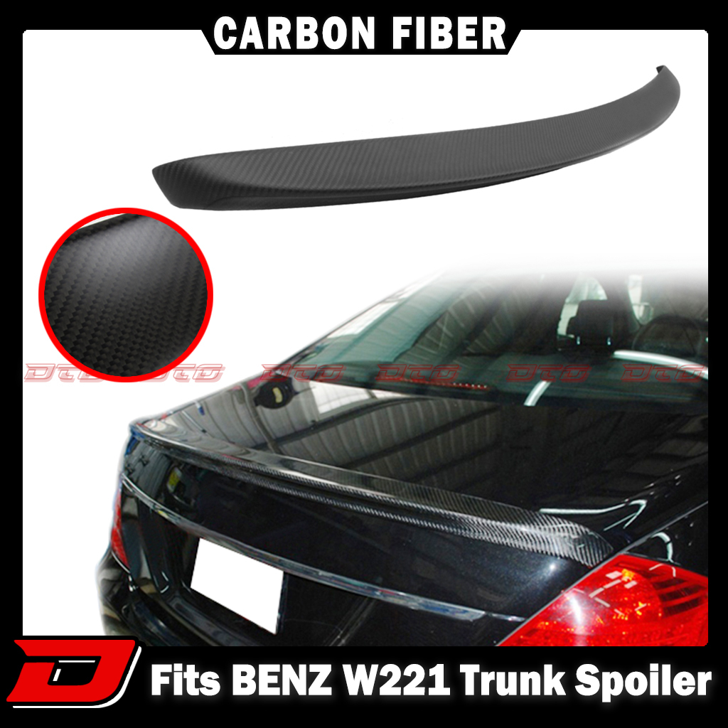2007-2013 ベンツ Sクラス W221 セダン 本物のカーボン AMG TYPE リアトランクスポイラー エアロ ウイング スポイラー拍卖