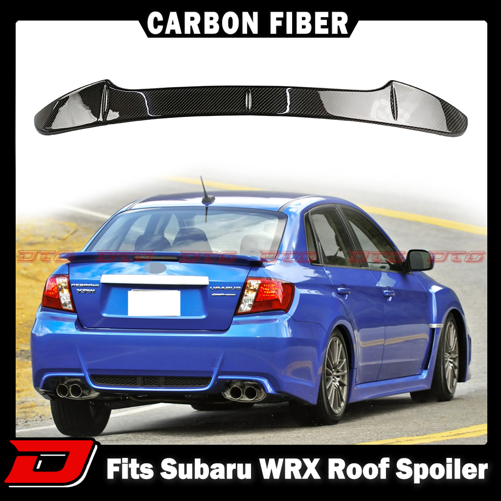 2008-2014 スバル 3代目 GV系 インプレッサ WRX STI セダン 本物のカーボン X TYPE リアルーフスポイラー エアロ ガラス スポイラー拍卖