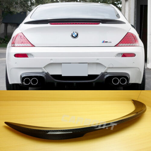2009-2011後期 BMW 6シリーズ E63 クーペ 本物のカーボン V TYPE リアトランクスポイラー エアロ ウイング スポイラー拍卖