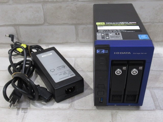 06258 Ω 新Q 0249♪ 保証有 IO DATA【 HDL-Z2WQ4D/NE 】Storage Server 2ドライブ NAS 2TB×2 OS/システム無 AC付 鍵無拍卖