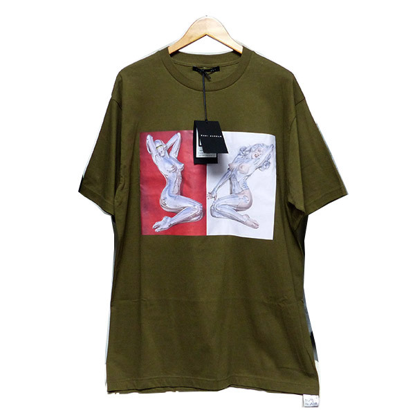 【新品】KAWI JAMELE x SORAYAMA HAJIME 空山基 コラボ プリント Tシャツ オリーブ F拍卖