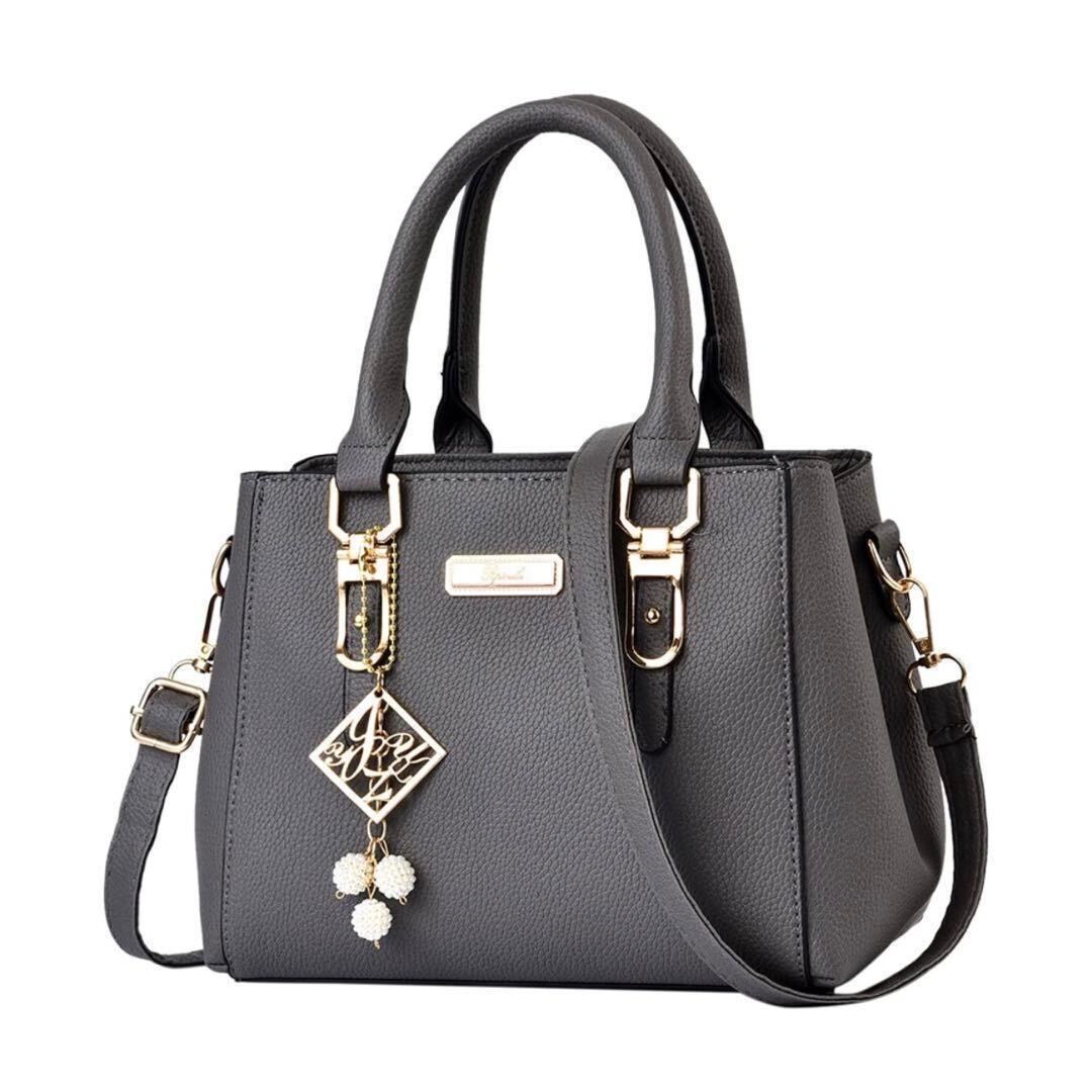 【ハンドバッグ ダークグレー】2WAY レディース ショルダー 肩掛け バッグ拍卖
