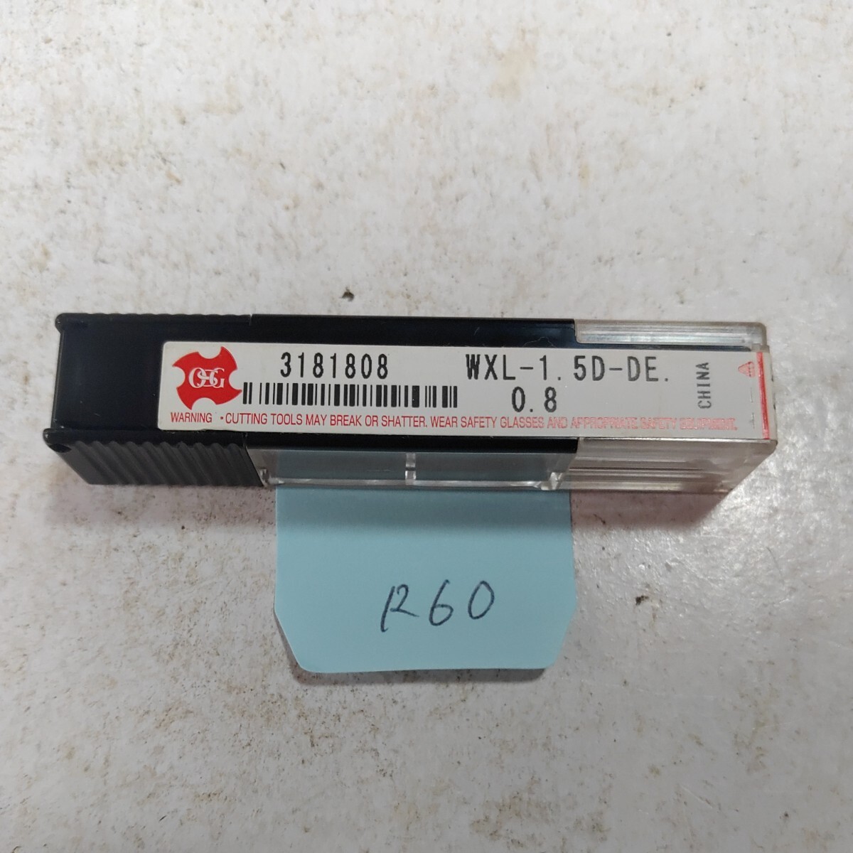 R60 未使用 OSG 超硬エンドミル コーティングエンドミル 0.8 2枚刃 WXL-1.5D-DE Φ0.8拍卖