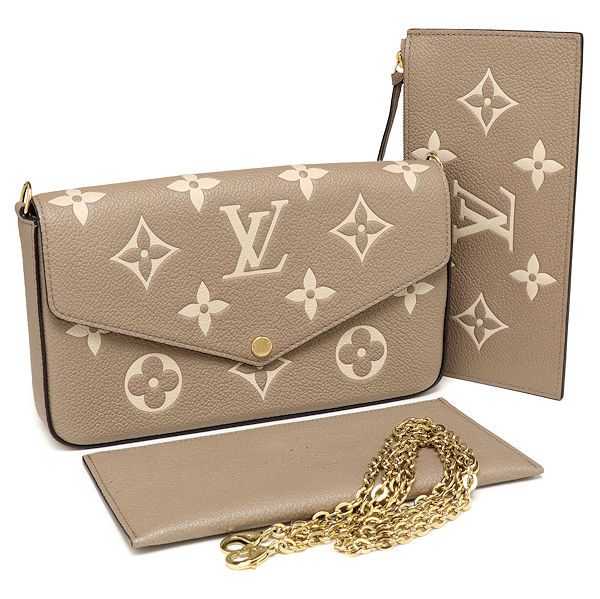 美品 ルイヴィトン モノグラムアンプラント ポシェットフェリシー M82610 財布 クラッチバッグ ショルダーバッグ拍卖