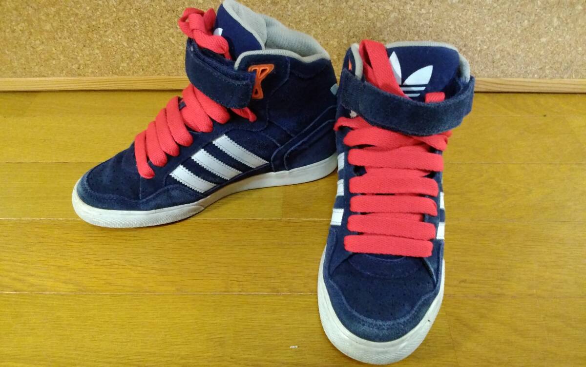 adidas アディダス スニーカー 22cm 紺 送料1000円~拍卖