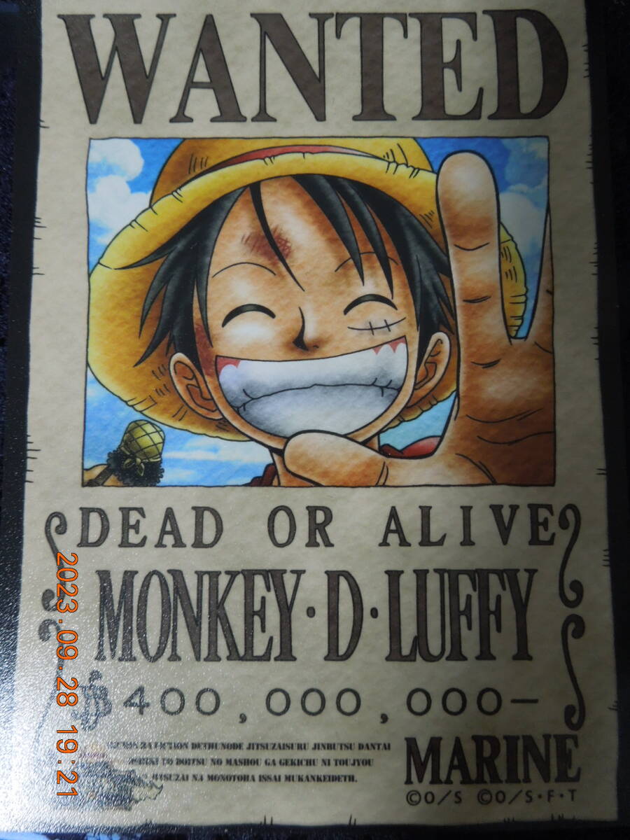 ワンピース ブロマイド / ルフィ 手配書 / 麦わらストア限定 特典拍卖