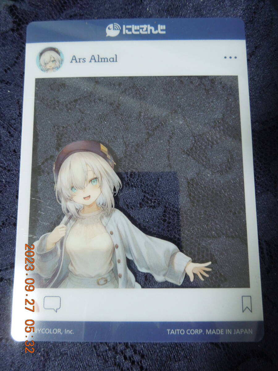 アルス・アルマル (等身) SNS風クリアカード /「バーチャルYouTuber にじさんじ」 セガ・GOTON!限定 UFOキャッチャープレイ特典拍卖