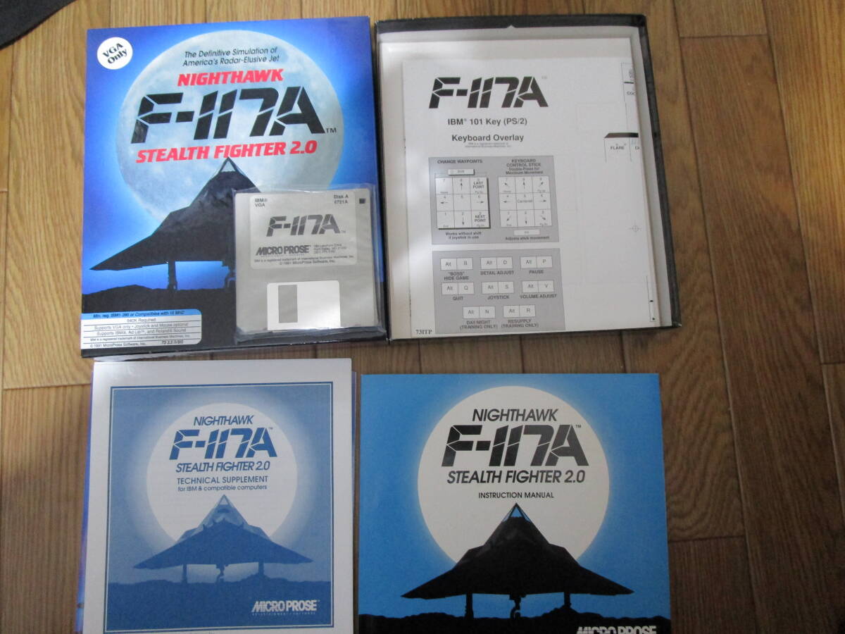 Nighthawk F-117A Stealth Fighter 2.0 英語版 Microprose 1991 IBMDOS 3.5inchFD BIGBOX 中古拍卖