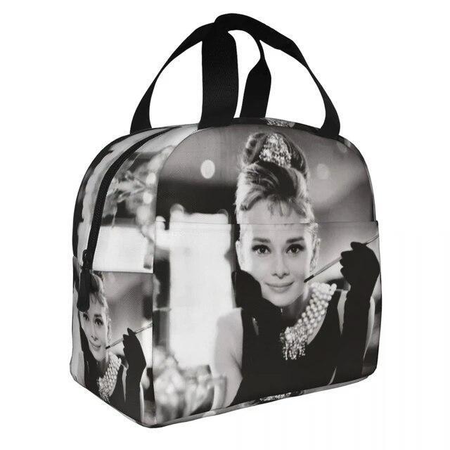 ランチバッグ「オードリー・ヘプバーン オードリー・ヘップバーン ティファニーで朝食を 白黒」拍卖