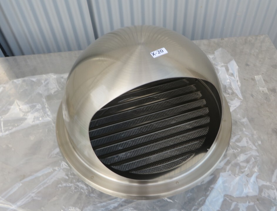 X-20■新品未使用!ステンレス製 丸型フード付換気口 ガラリ 200タイプ 拍卖