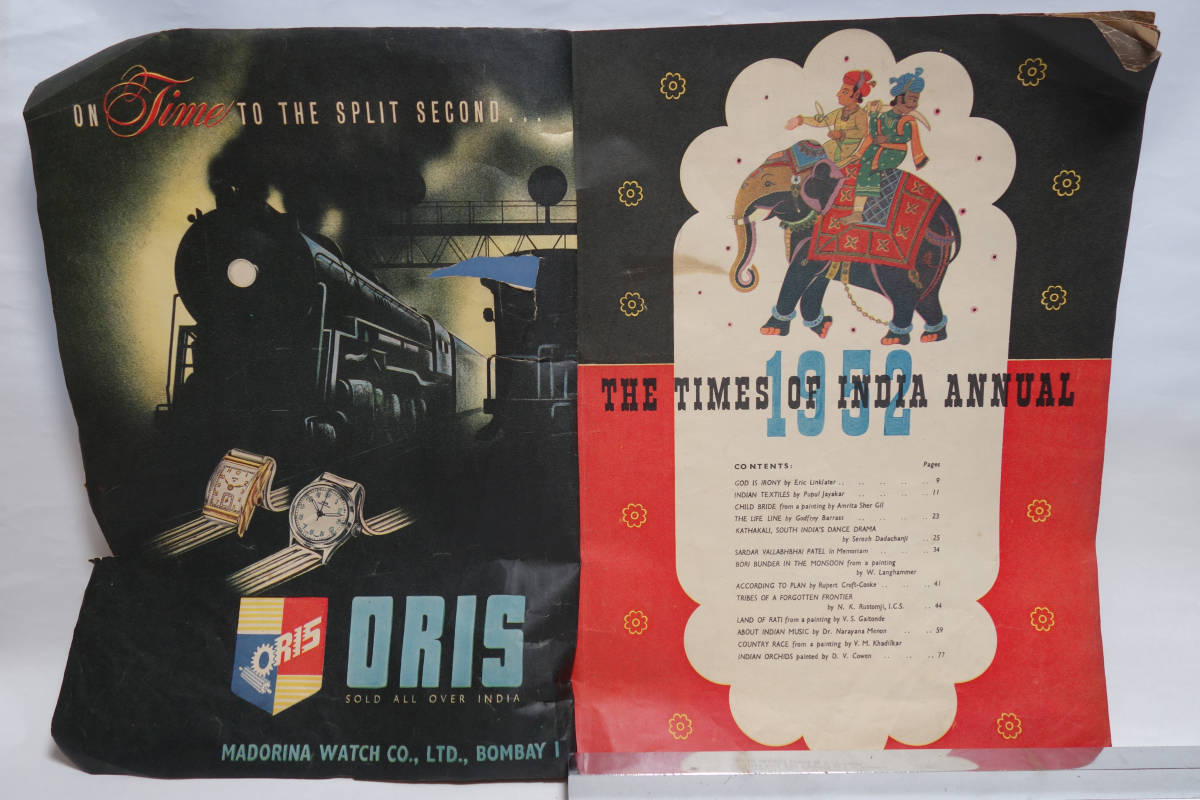 THE TIMES OF INDIA ANNUAL 1952年昭和27年 年鑑 Tribes of a Forgotten Frontier, Kathakali拍卖