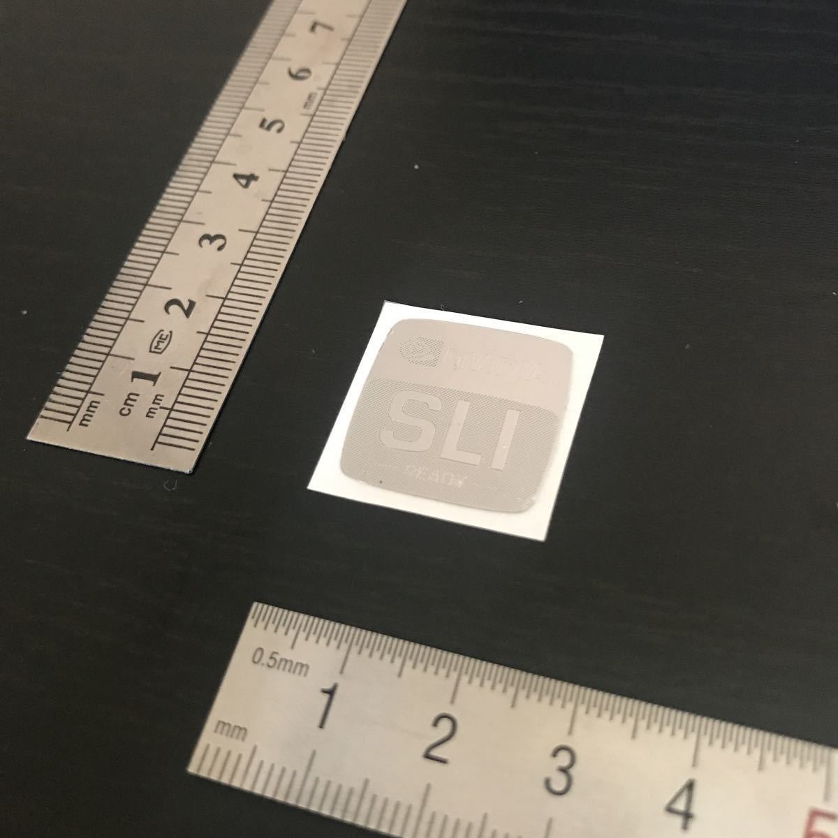 NVIDIA SLI ready パソコンエンブレムシール銀シルバー@2494拍卖