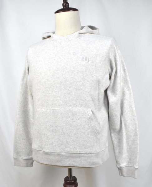 USA古着 GAP 刺繍ロゴ フリースパーカー sizeL 霜降り グレー ギャップ レーヨン混 海外 アメリカ アメカジ トップス拍卖