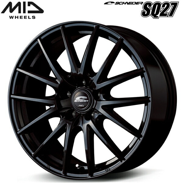 MID SCHNEDER SQ27 ホイール1本 メタリックブラック 7.0J-17インチ 5穴/PCD114.3 インセット+55拍卖