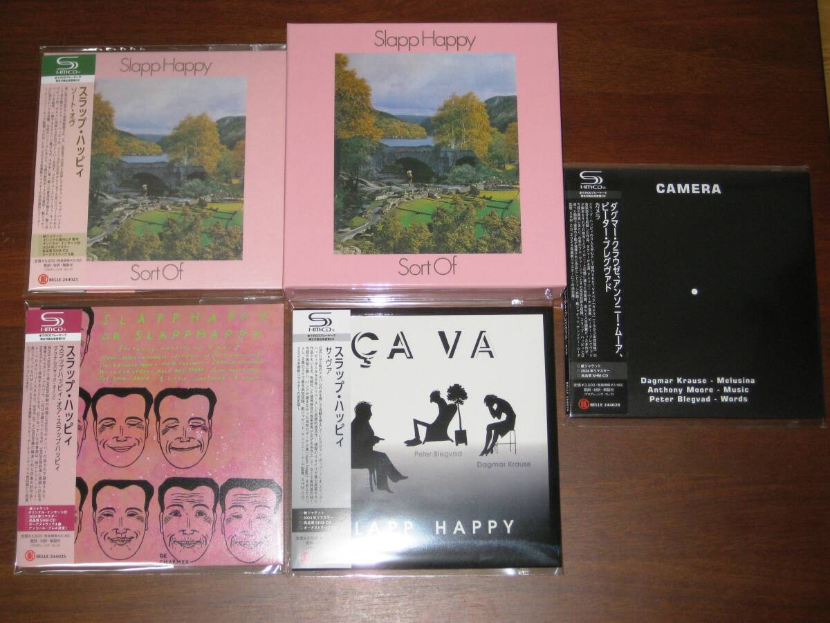 ☆画像追加☆ SLAPP HAPPY スラップ・ハッピー/ 4作品+ 収納ボックス 2024年発売 紙ジャケ リマスター SHM-CD 国内帯有拍卖