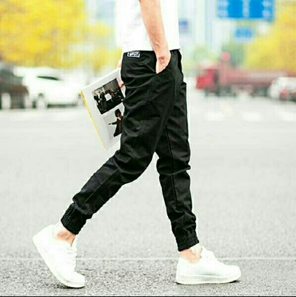 ジョガーパンツ M 黒/スキニーパンツストレッチ小さめスリムカラーボトムメンズ大きいサイズ拍卖