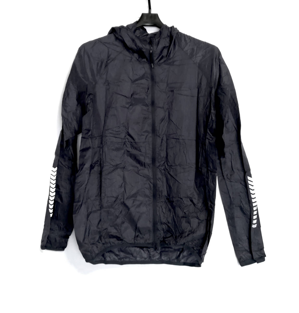 新品 山城 Motor Samurai アンチウィンドフーディー 黒 Sサイズ バイク用 パッカブル 防風 ウインドブレイカー ポケッタブル拍卖