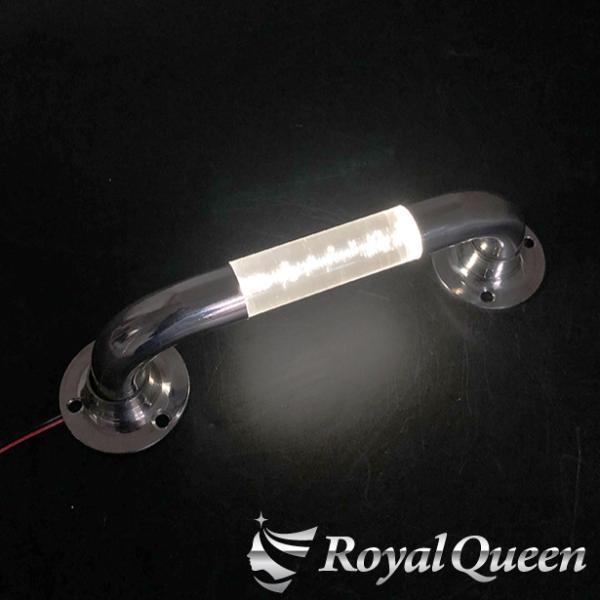 期間限定!20%オフセール♪汎用 手すり ドアノブ 水泡 アクリル&ステンレス 昼白色 LED6★ 25Φ 全長255mm ★【RQGR8】拍卖