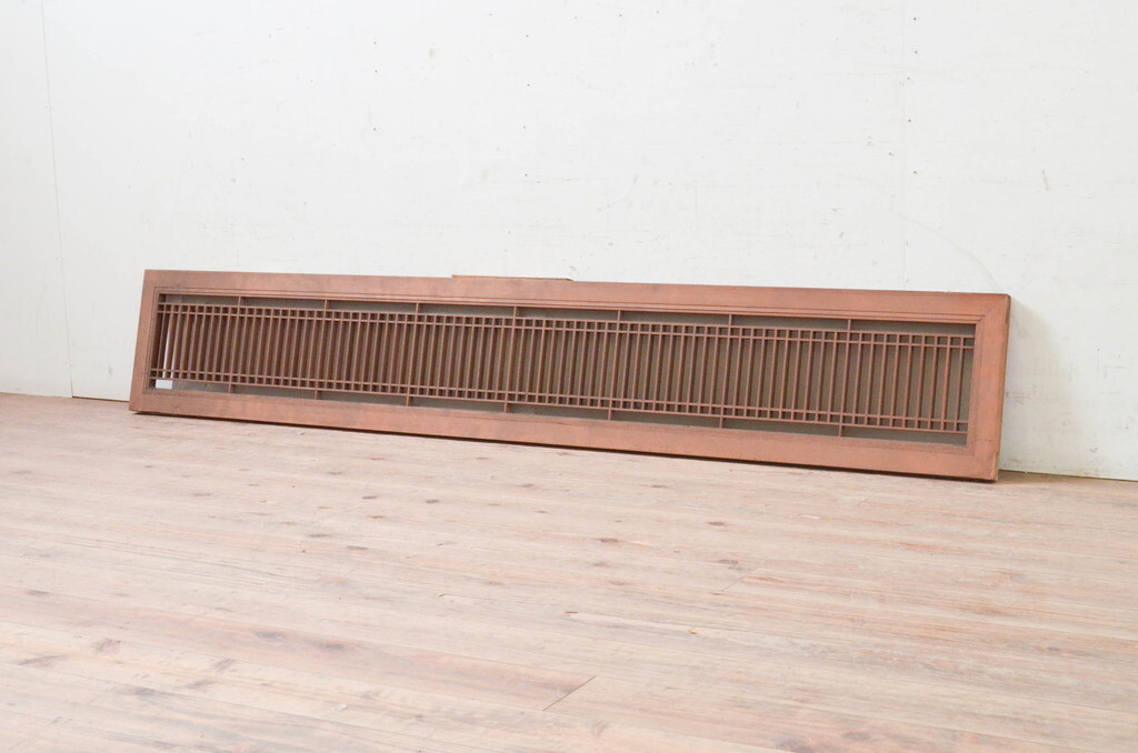 R-072974 アンティーク建具 片面すりガラス 和モダンな空間づくりにおすすめ!格子入りガラス欄間1枚(明かり取り、明り取り)(R-072974)拍卖