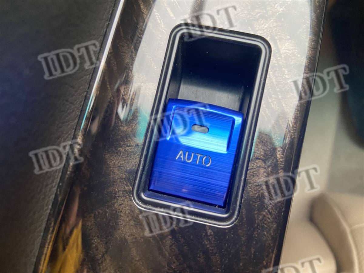 GGH ANH 20 ヴェルファイア アルミ パワーウインドウ スイッチ カバー ブルー 青 ボタン ガーニッシュ 9個セットカスタム 前期 後期拍卖