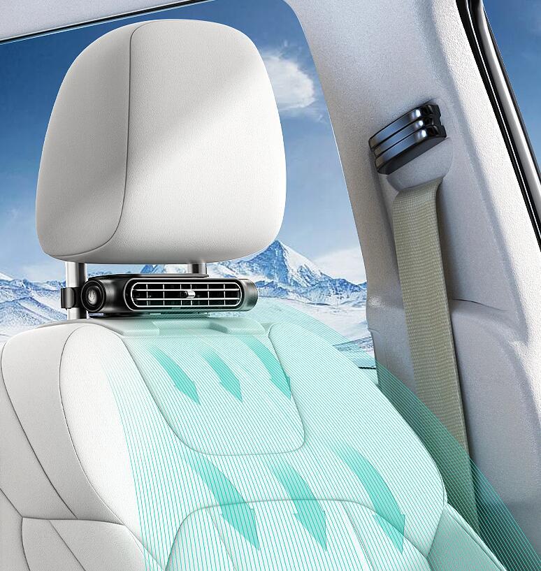 人気 車用シートファン 扇風機 USB コンパクト 3段階風量調節 車載 送風機 背中 首もと 暑さ対策 カー用品 車載シートファン 取り付け簡単拍卖