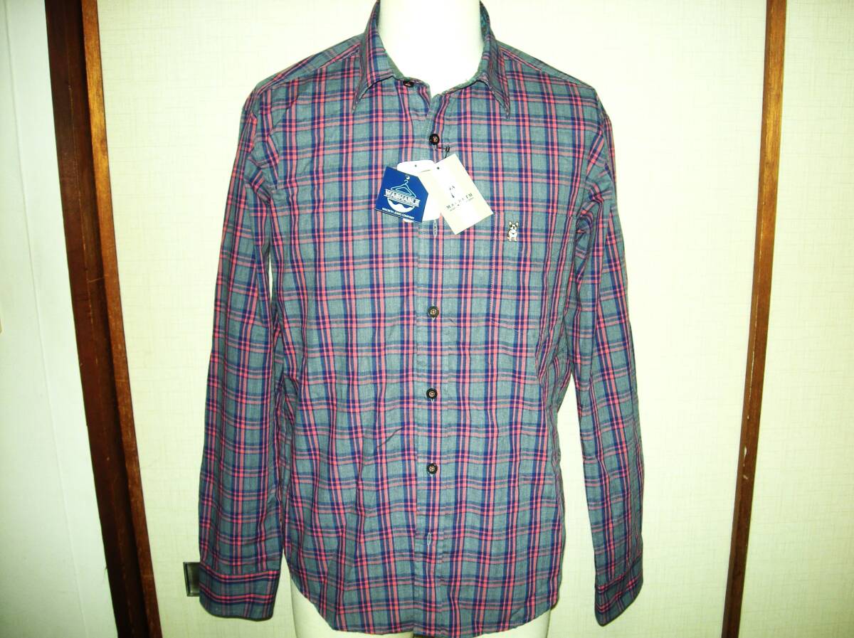 MACBETH マクベス 未使用 新品 コットン 綿 長袖シャツ WASHABLE ウォッシャブル チェック M拍卖