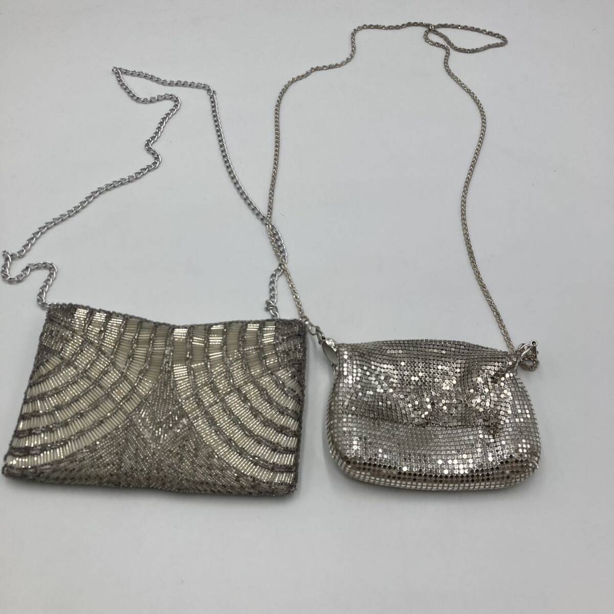 ビーズポーチ スパンコールポーチ チェーン 2個セット拍卖