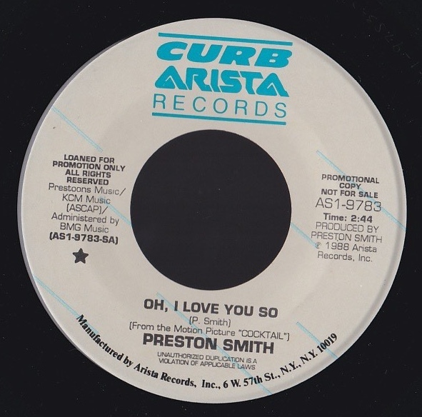 Rock 7inch・45★PRESTON SMITH / Oh I love you so / Same★promo only・CURB ARISTA★拍卖