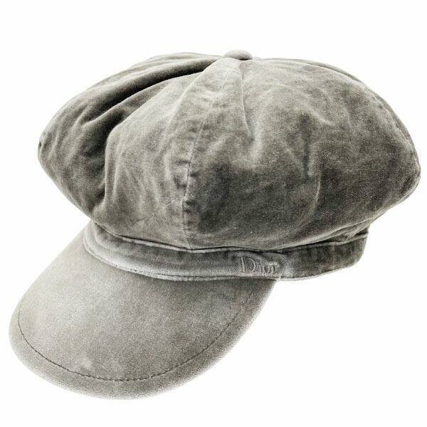 13505 クリスチャン ディオール 帽子 キャスケット コットン グレー サイズ10A キッズ Christian Dior拍卖