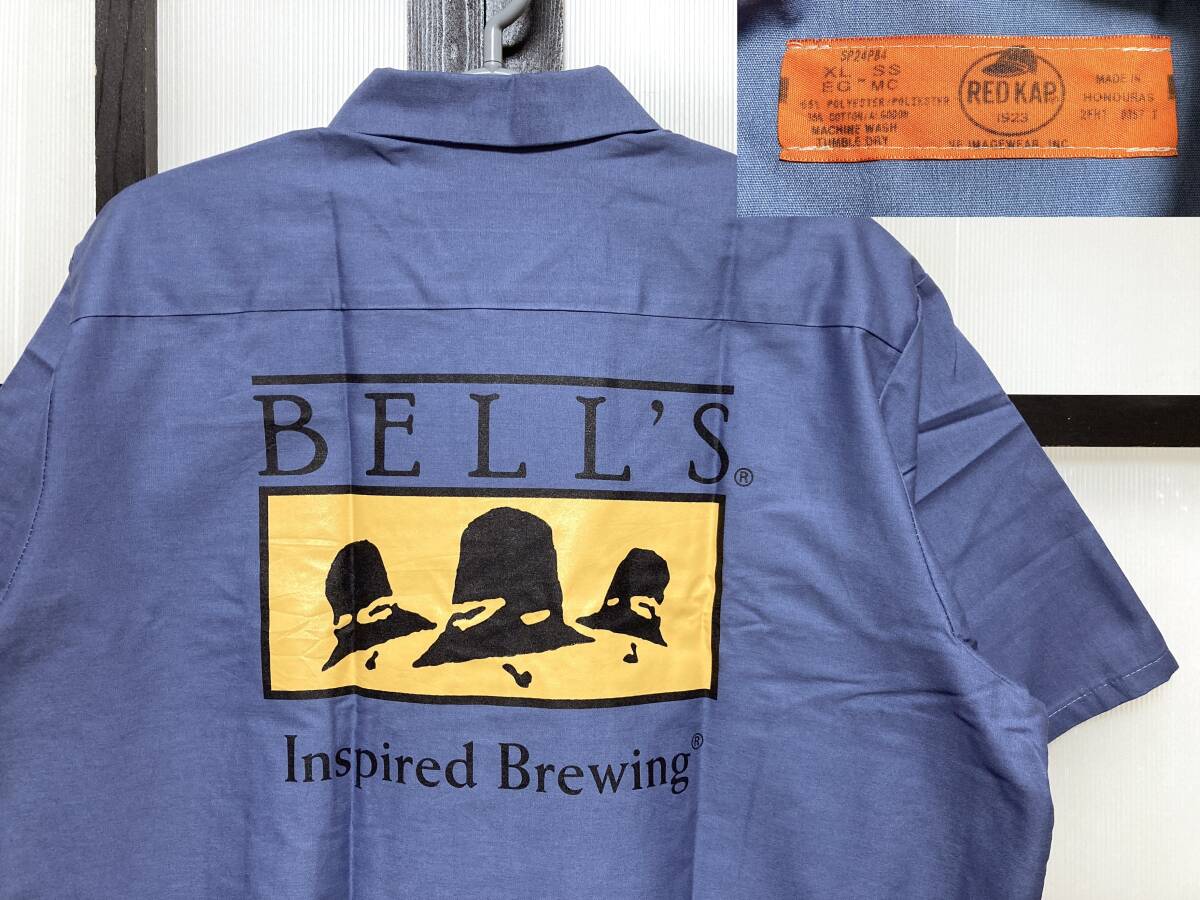 90s~00s US古着 ベルズ 半袖 ワーク シャツ / 90年代 00年代 BELLS Inspired Brewing RED KAP レッドキャップ ボディ ビール 企業物拍卖