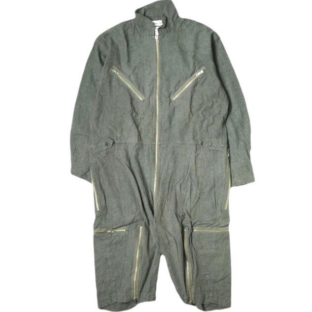 SEAN NISH ショーンニッシュ 日本製 ALL IN ONE ZIP シルクリネン ジャンプスーツ N24 1 グレー オールインワン ツナギ サロペット g18079拍卖
