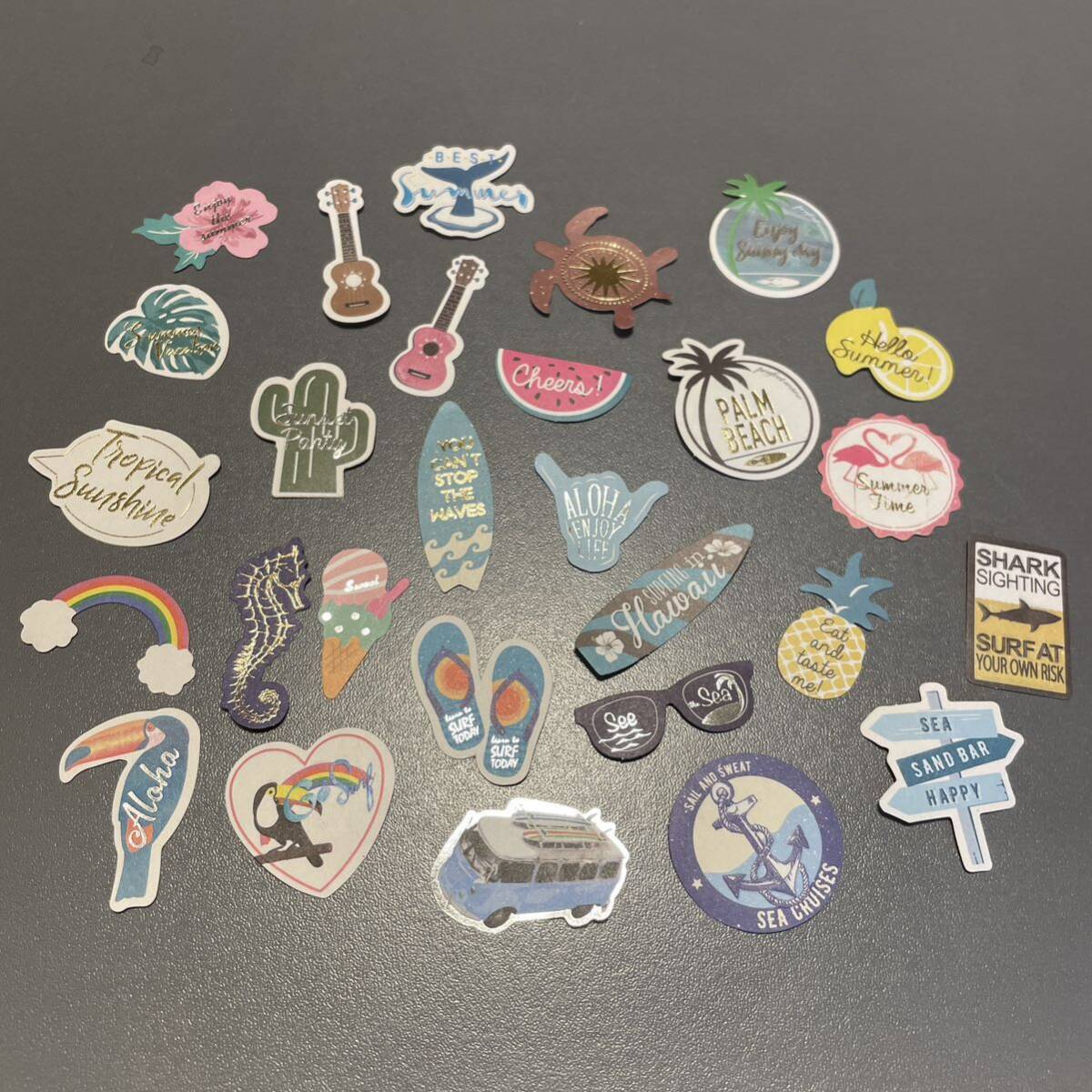 【送料無料】夏のシールセット 全柄違い28枚 ハワイ Hawaii拍卖