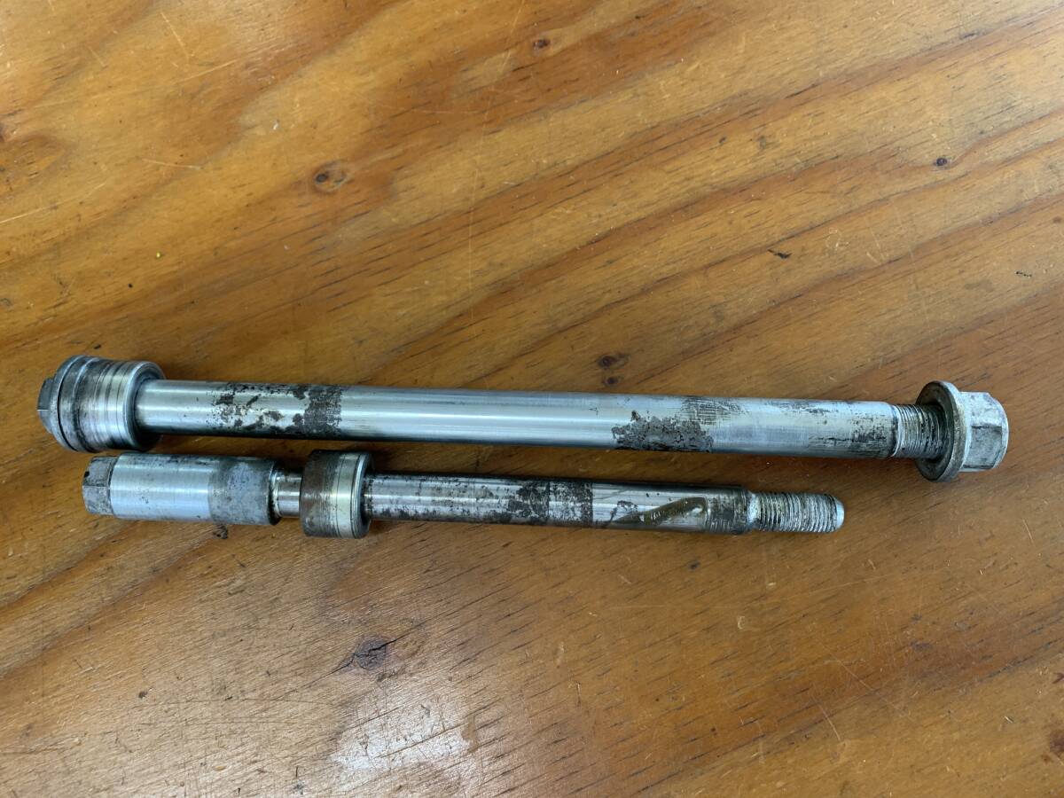 ホンダ GB250 クラブマン MC10 3型 当時物 純正部品 アクスルシャフト前後セット 曲がりなし 検索:ノーマル 希少 GB250 MC10 拍卖