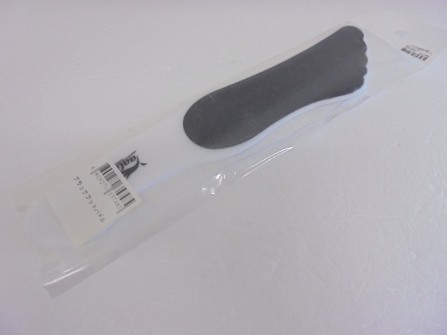 【KCM】□ネイル-12#9★ブラック フットパドル 全長約25.5cm 両面 かかと角質除去 角質除去 やすり拍卖