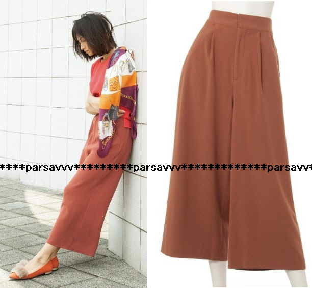 新品紙タグ付き*マイストラーダ*カタログ掲載モデル着用同色同型*ハイウエスト ワイド パンツ 38 レンガ拍卖