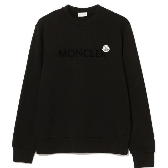 ★定価 99,000円★ 現行モデル 最新作MONCLER スウェット S ブラック モンクレール トレーナー ロゴ ワッペン 長袖 MAGLIA 国内正規品拍卖
