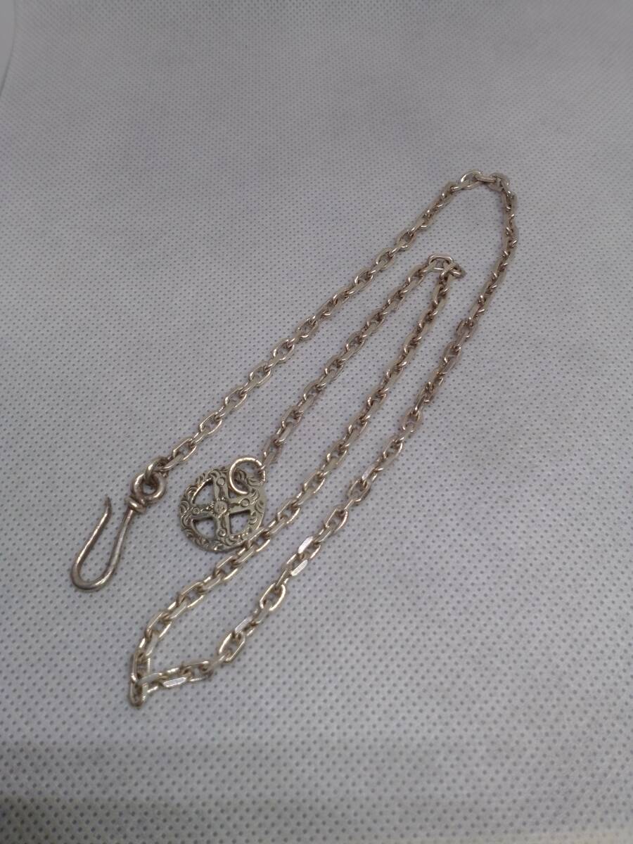 約50cm First Arrow's ファーストアローズ 太角 チェーン ネックレス シルバー 950 唐草 ホイール フック セット拍卖