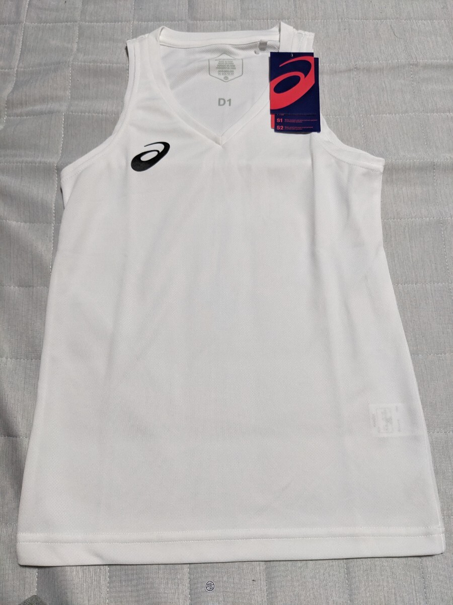 新品未使用 asics アシックス ノースリーブ タンクトップ ホワイト レディース XS インナー拍卖