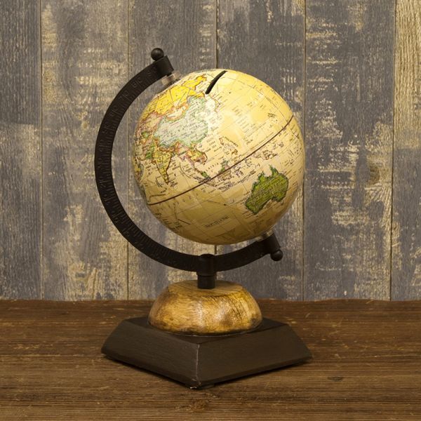 貯金箱 地球儀 コインバンク マネーバンク オブジェ 飾り 置物 インテリア 雑貨 ディスプレイ コレクション拍卖
