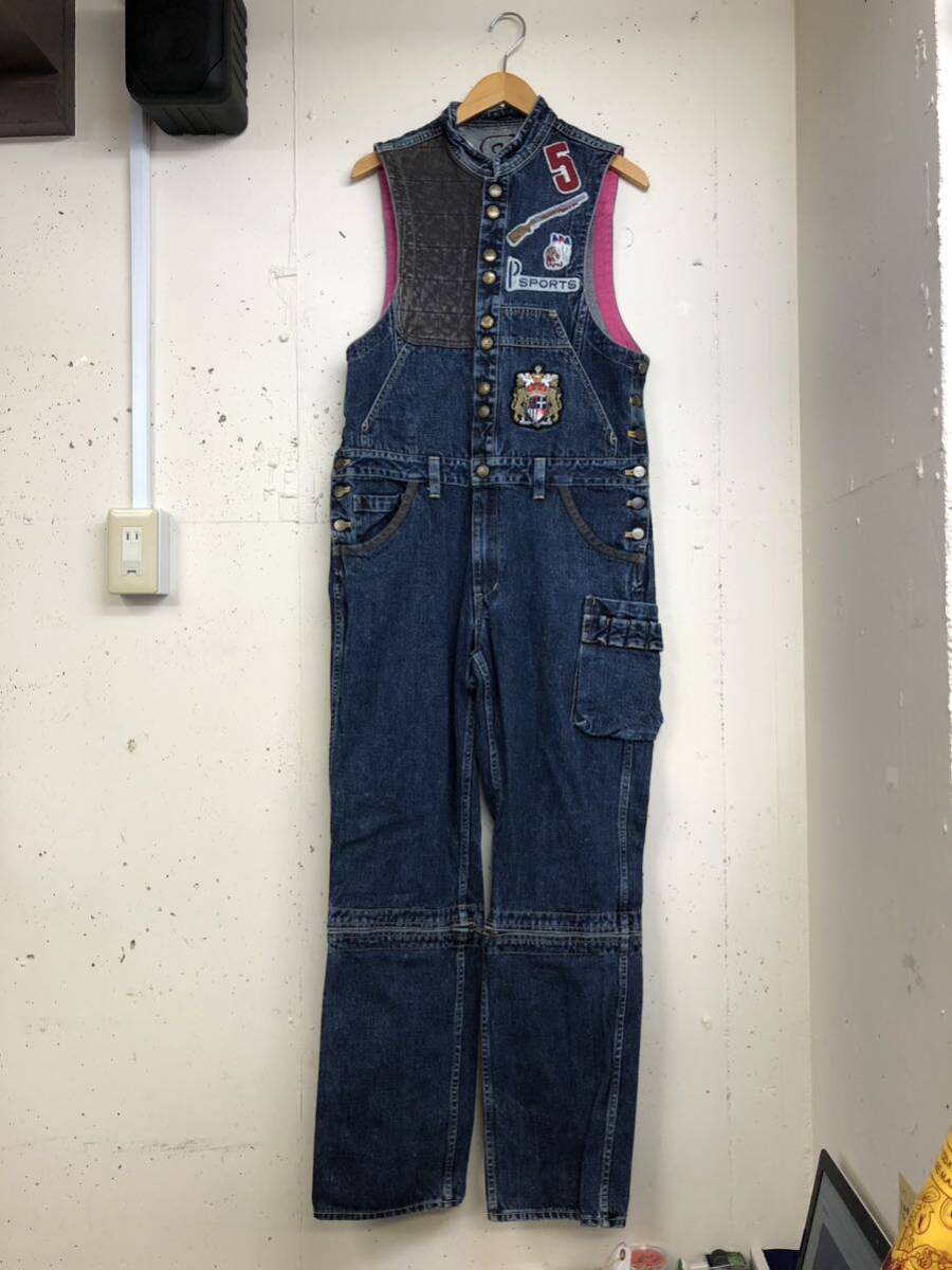 papas レザー&デニム オーバーオール つなぎ ハンティング オールインワン SPECIAL 豪華デコレーション拍卖
