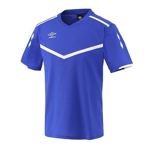 【新品特価!定価4290円が65%OFF!】アンブロ UMBRO メンズ サッカー/フットサル 半袖シャツ/UUURJA54/ブルー/8/サイズL拍卖