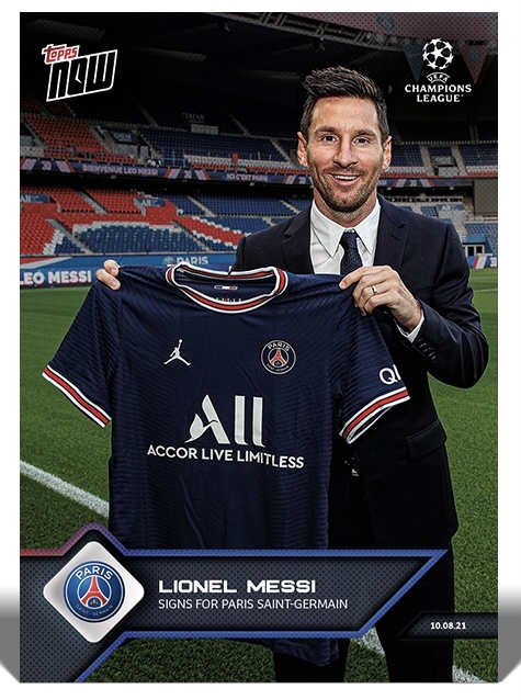 Topps Now UCL 2021.08.21 Card 12 MESSI Signs for Paris Saint-Germain拍卖