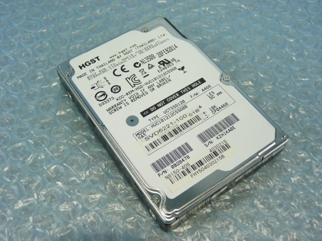 1PZP // NEC N8150-408 1.2TB 2.5インチ SAS 6Gb/s 10K(10000)rpm 15mm / HUC101212CSS600// NEC iStorage NS500Rd 取外 //在庫2拍卖