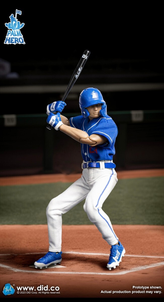DID 1/12 アクション フィギュアSF80003W Palm Hero Simply Fun SeriesThe White Team Baseballer 野球選手 ブルーチーム DIDTOYS拍卖