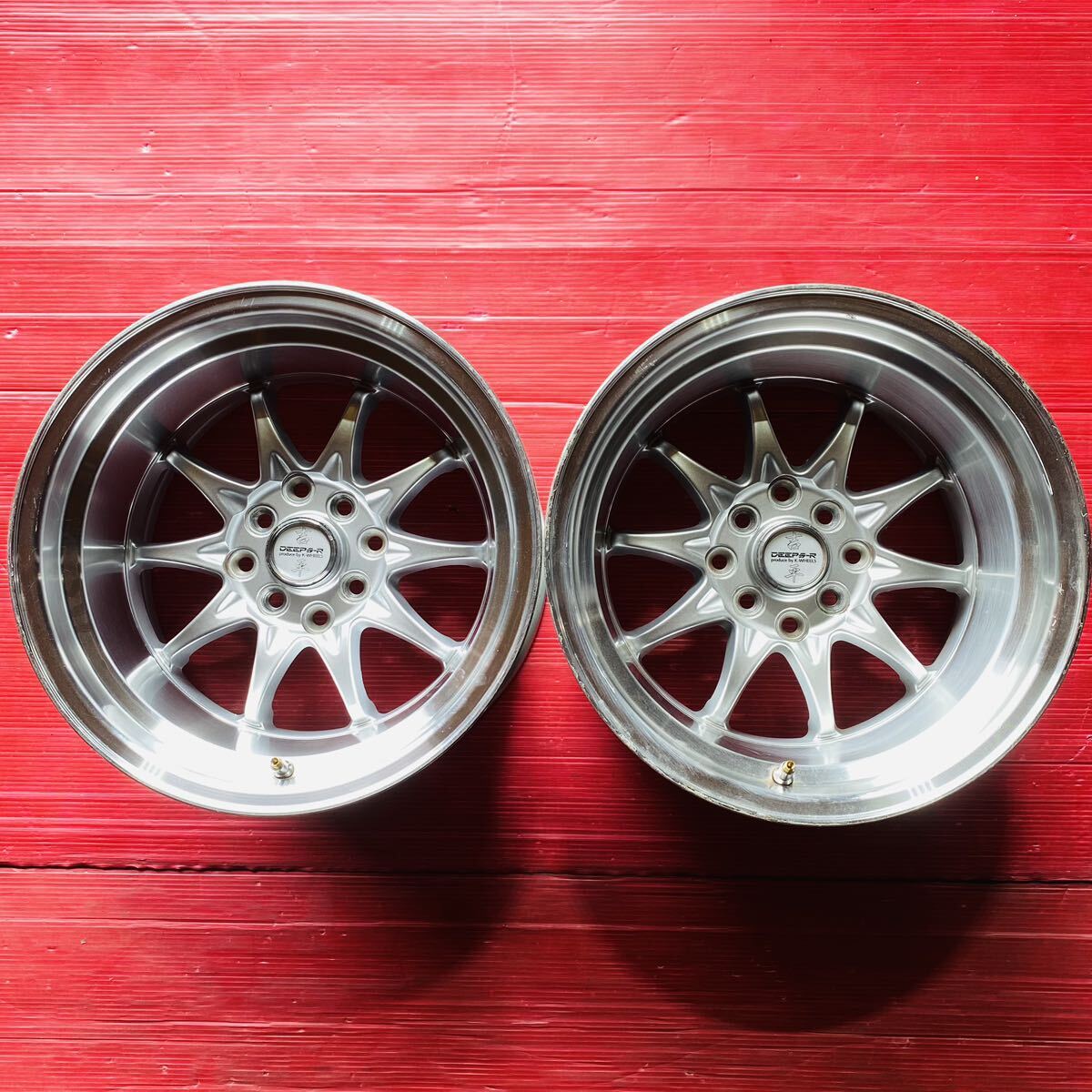 DEEPS-R サイズ 15×9.0J PCD100/114.3 H4 OFF 0 ハブ径約72mm 傷汚れあり 2本セット拍卖